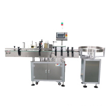 Automatic adhesive sticker label labeling machine for plastic PET round bottles,wine bottle labeling machine(shanghai factory)